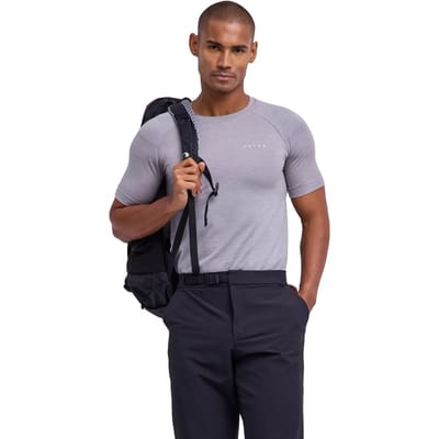 FALKE Wool-Tech light Protective Shirt sneldrogend functioneel functioneel shirt met korte mouwen heren grijs - maat S