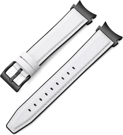 Fungus - Smartwatch bandje - Geschikt voor Samsung Galaxy Watch 6 (incl. Classic), Watch 5 (incl. Pro), Watch 4, Watch 3 41mm, Active 2 - Horloge 20mm - Siliconen - Chique - Wit