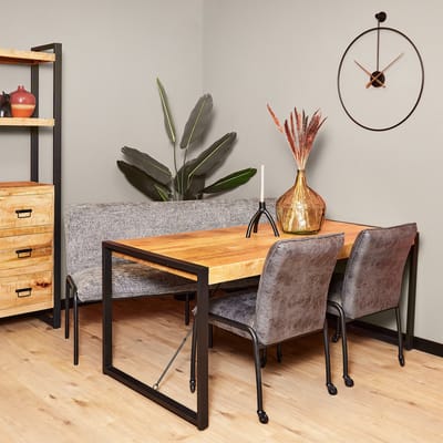 StarFurn Eettafel Boaz - Rechthoek Naturel Hout - 200x90x76cm