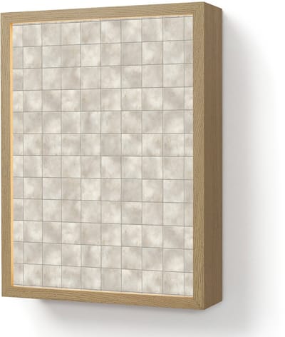 Wandlamp 30x40 cm - Oplaadbaar - Tegels - Natuurlijk - Grijs - Wandlampen binnen woonkamer - Slaapkamer lamp - Decoratieve nachtlamp - Vloerlamp draadloos