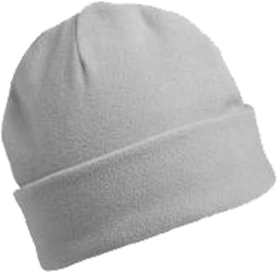 Warme Microfleece muts met omslag kleur grijs