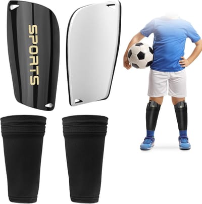 Voetbalschermers voor Kinderen met Stevige Sokken en Geoptimaliseerde Bescherming, Maat Klein