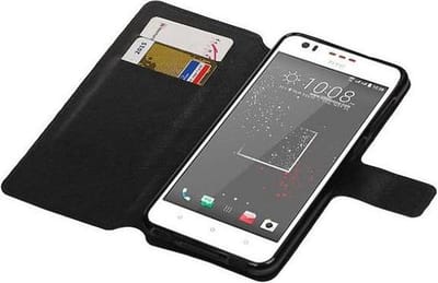 Cross Pattern TPU Bookstyle Wallet Case Hoesjes Geschikt voor HTC Desire 825 Zwart