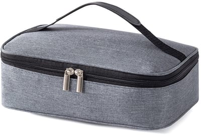 Kleine geïsoleerde lunchtas van 3,2 liter - Geïsoleerde lunchbox voor zowel mannen als vrouwen - Zachte en verkoelende lunchtas met handvat - Geschikt voor picknicks, werk, kantoor, school, enz. - Grijs