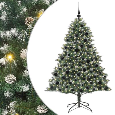 vidaXL - Kunstkerstboom - Groen - 180 - cm - PVC - en - Plastic - en - Staal
