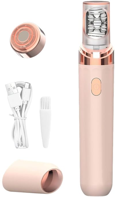 QTTVBTNA -Draadloze Epilator voor Gezicht - Gezichtshaar Verwijdering - Epileerapparaat - Ontharings Apparaat - Flawless Skin -roze