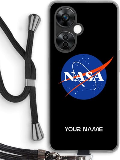 Gepersonaliseerd - Case Company® - Hoesje met koord geschikt voor OnePlus Nord CE 3 Lite hoesje met Koord - NASA - Telefoonhoesje met Zwart Koord - Bescherming aan alle Kanten en Over de Schermrand