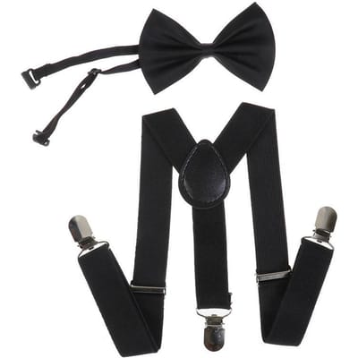 1 stuks elastische bretels met strik mode bretels kinderen jongens meisjes met strik verstelbare bandjes accessoires voor kinderen black