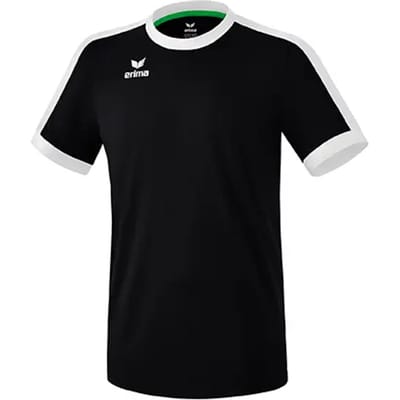 Erima Retro Star Shirt Korte Mouw Kinderen - Wit / Zwart | Maat: 152