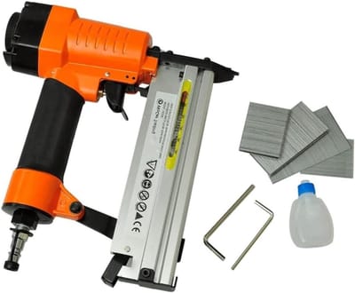 Lucht Nietmachine - Spijkerpistool Tackers - Houtmontage Werk - Lichtgewicht Legering Behuizing - 29 x 24.5 x 7 cm - Zilver