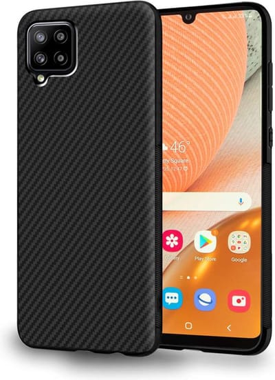 ebestStar - Hoes geschikt voor Samsung Galaxy A42 5G, Hoogwaardig Zacht TPU Bescherming, Koolstof Design Hoesje, Zwart