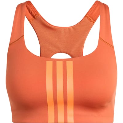 Adidas Optime Workout 3 Stripes Sportbeha Met Medium Impact Oranje S Vrouw