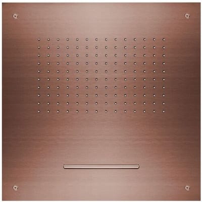 Herzbach DESIGN iX PVD Recessed ceiling rain shower Multifunction 2 square 50 x 50 cm 21.650200.2.39