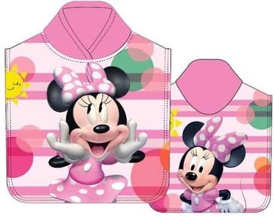 Disney Minnie Mouse - Badponcho - 100 x 50 cm. - Poncho handdoek - Roze