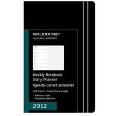 Moleskine weekagenda 2012 large softcover zwart
