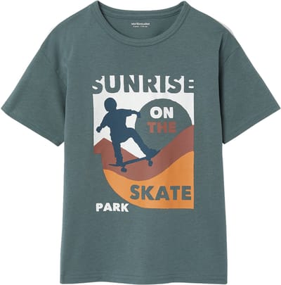 Vertbaudet Jongensshirt met korte mouwen en grafisch ontwerp