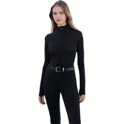Paardrijshirt met pied-de-poule patroon, lange mouwen voor dames LeMieux Aspen