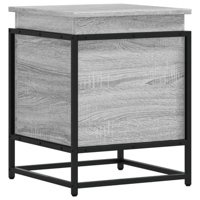 vidaXL - Opbergbox - met - deksel - 40x40x51,5 - cm - bewerkt - hout - grijs - sonoma