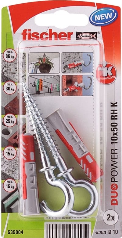 Fischer Universele Plug Duopower Nylon - Diam. 10x50mm - 2 Stuks