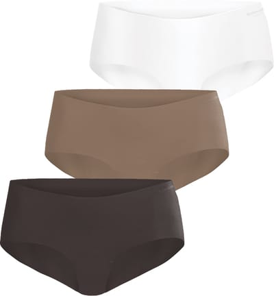 Björn Borg dames Invisible Hipster - heupslip (3-pack) - wit - bruin - bruin