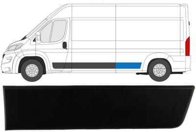 Zijlijst sierlijst achterspatbord voor Opel Movano 2021- / Links