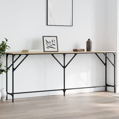 vidaXL - Wandtafel - 200x29x75 - cm - bewerkt - hout - sonoma - eikenkleurig
