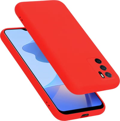 Cadorabo Hoesje geschikt voor Oppo A16s / A54s in LIQUID ROOD - Beschermhoes gemaakt van flexibel TPU silicone Case Cover