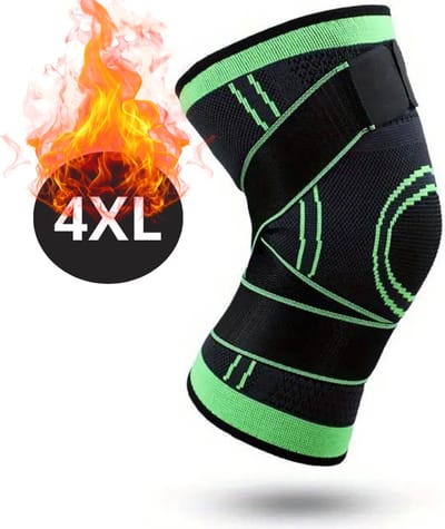 Bovista Kniebrace - Sportbrace Knie - Knee Sleeves - Knee Sleeves Powerlifting - Compressie Knie Brace - Knee Wraps - Knee Support - Dames - Heren - Comfortabel - Groen - Maat XXXXL