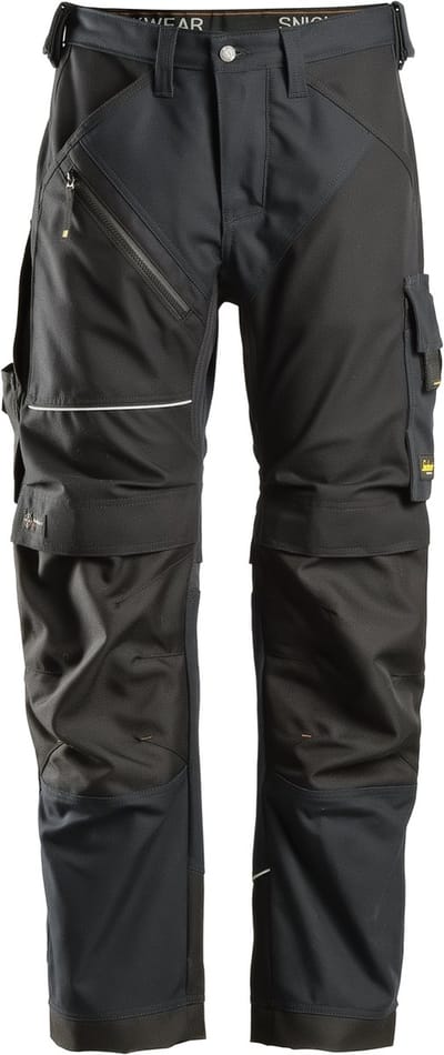Snickers 6314 RuffWork, Canvas+ Werkbroek+ - Zwart/Zwart - 156