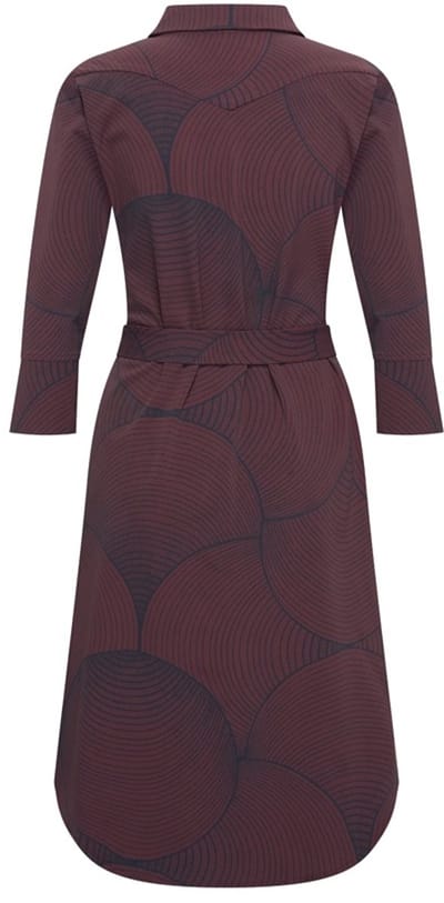 MI PIACE - Travel Jurk Circle Print 2092 Burgundy - Maat : XS