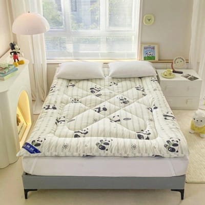 Opvouwbare matras in Japanse stijl, futonmat, draagbare verdikte opvouwbare matras voor volwassenen, cartoonmatras, slaapzaal voor campers