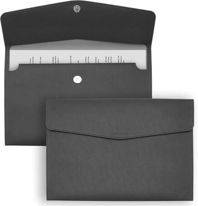 Documentenmap A4 PU-leer 2 stuks | Organizer met magnetische sluiting voor werk en studie