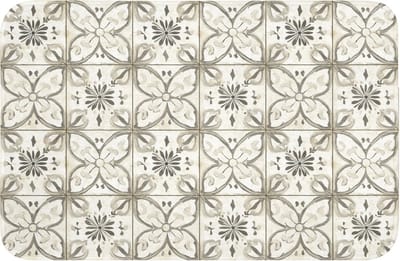 WC mat 60x40 cm - Antislip - Antiek - Tegel - Beige - Toiletmat - Vloermat - Douchemat - Toilet tapijt - Toiletmatten