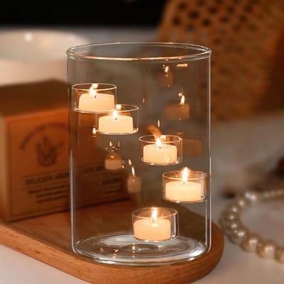 Grote Glazen Windlichten Theelichthouders Decoratief voor Tafel en Huis