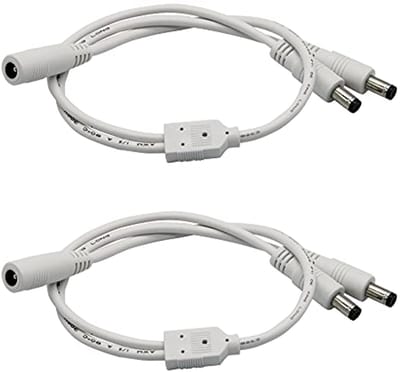 DC splitter kabel 1 naar 2 - 5,1 mm x 2,1 mm - voor LED-strips en CCTV-beveiligingscamera's