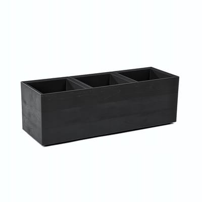 KARO Plantenbak op Wielen 90x30x30cm - Zwart