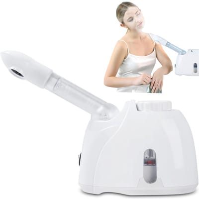 CRLYN® Facial Steamer – Professionele Gezichtstomer – Gezichtssauna – Face Steamer 360 Graden Draaibaar – Wit