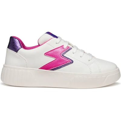 Mikiroshi Synth.Lea lage sneakers met veters voor kinderen