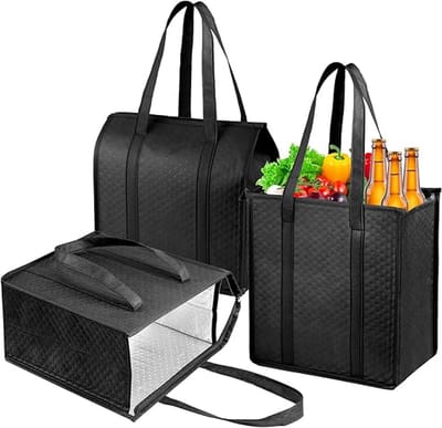 Koeltas - Lunchtas - Isolatie - Koelzakken - Picknicktas - Thermotas - Coolerbag - voor Voedsel, Outdoor, Picknick, Camping, Familieactiviteiten - 30x33x18cm - Zwart