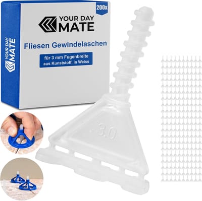 Tegelnivelleringssysteem Lussen - Schroefdraadtassen Montagehulp - Professioneel Tegels Leggen - Voor 3mm Voegbreedte - 200 Stuks 5-20mm