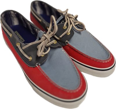 SPERRY BOOTSHOE-RED/BLEU/NAVY-CANVAS-SIZE 39.5