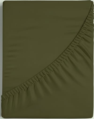 Dreamers Den - Premium Jersey Elestaan - Biologisch Katoen - Hoeslaken - Olijfgroen - 80x200 cm - 35 cm hoekhoogte