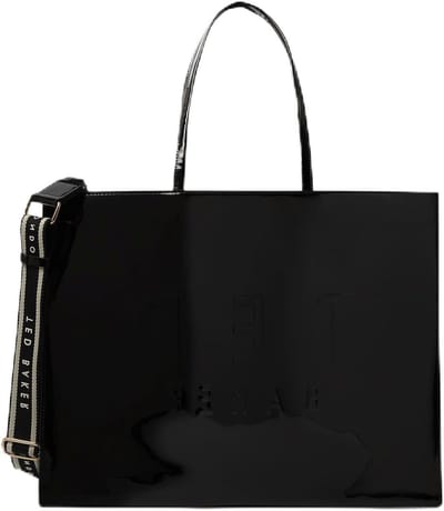 Icon Tas - Grote Handtas - Dagelijks Gebruik - Gemaakt van Webbing - 40 x 38 x 12.7 cm - Zwart
