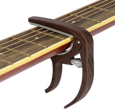 Thijox - Kapodaster voor Gitaar, Universele Clip-on Stemapparaat met 6 Plectrums, Eenvoudig in Gebruik, Ideaal voor Beginners, Duurzaam en Nauwkeurig,
