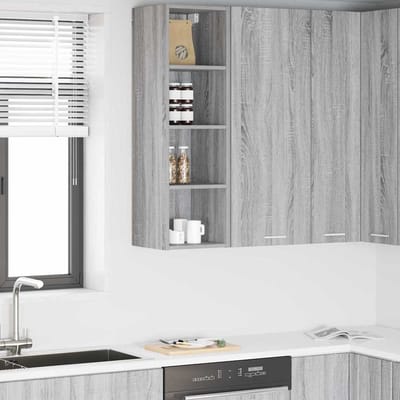 vidaXL - Hangkast - Grijs - Sonoma - 30 - x - 29,5 - x - 100 - cm - Bewerkt - hout