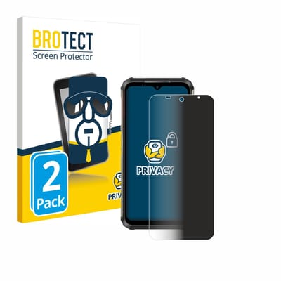 BROTECT - privacy screenprotector voor Ulefone Armor 22 - Folie Beschermfolie Blauwlichtfilter 2 Stuks
