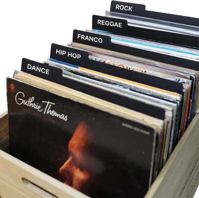 Rubrieksbladen Vinyl LP's 30,5 cm Zwart - Scheidingskaarten voor Platenkast