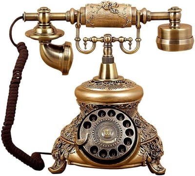 Draaitelefoon Klassieke Telefoon - Retrotelefoon Vaste Lijn - Thuis Gebruik - Hoortoestel Compatibel - 1 Aantal - Niet gespecificeerd