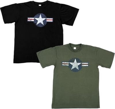 Fostex T-shirt - legergroen - katoen - USA Airforce logo - heren - vintage M