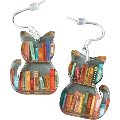 Vrouwen Dieren Oorbellen Boekenplank Stijl Modieuze Acryl Dieren Hangende Oorbellen voor Dagelijks Gebruik Hond zilver